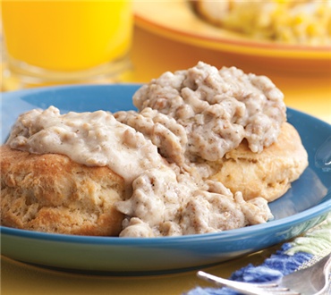 Sausage & Gravy with Biscuits
