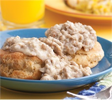 Sausage & Gravy with Biscuits