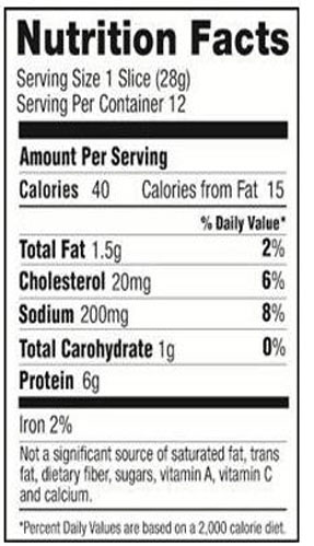 Nutritional Facts