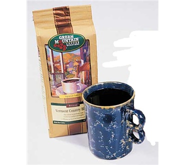 11 oz Bennington Potters of Vermont Blue Agate Trigger Mug
